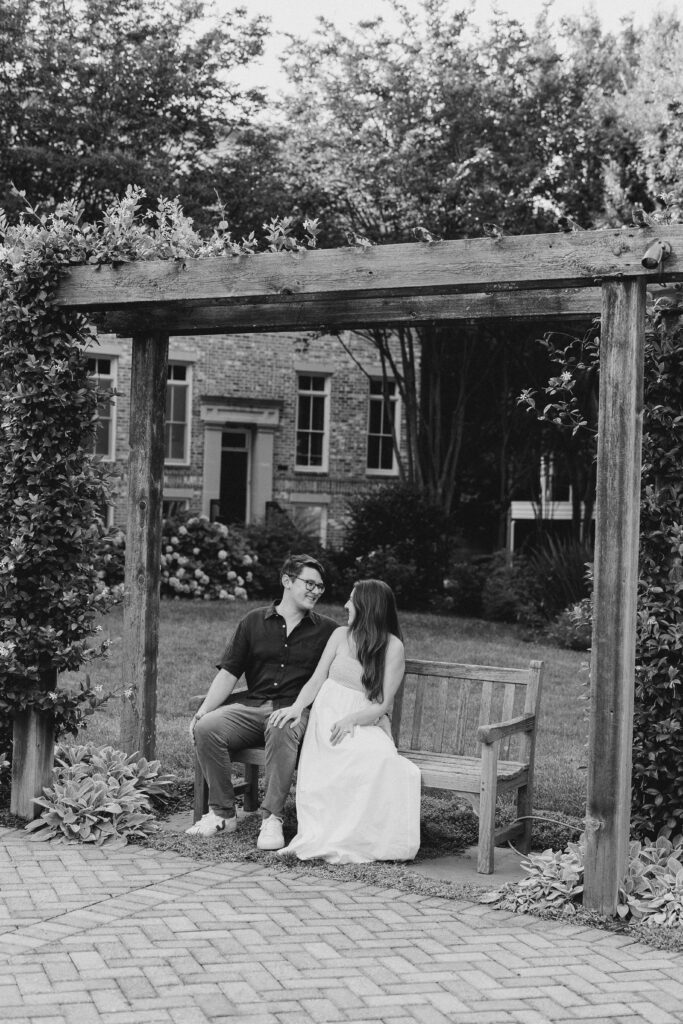 young couple's engagement session in inman park, atlanta, ga