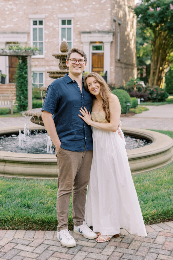 young couple's engagement session in inman park, atlanta, ga