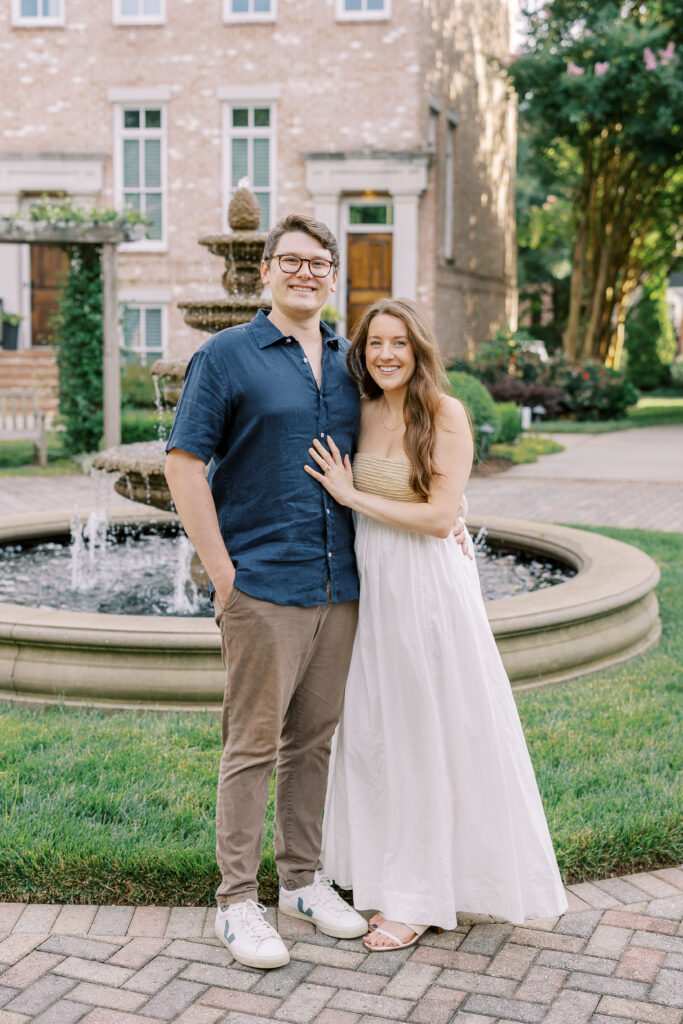 young couple's engagement session in inman park, atlanta, ga