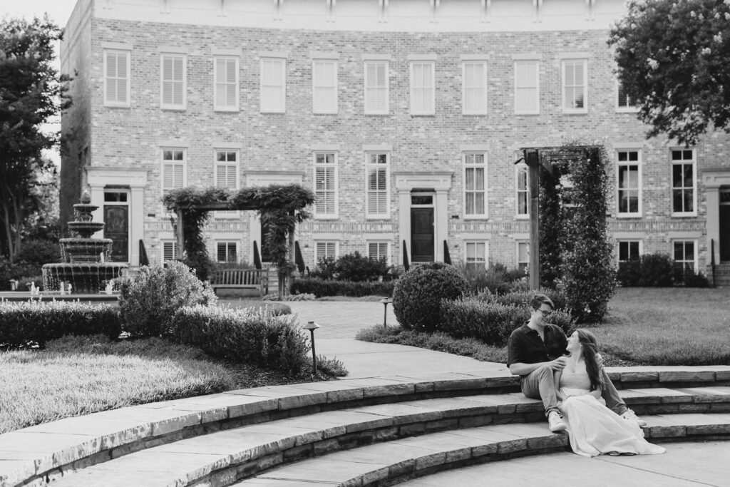 young couple's engagement session in inman park, atlanta, ga