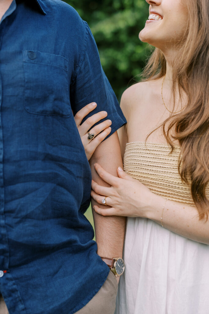 young couple's engagement session in inman park, atlanta, ga