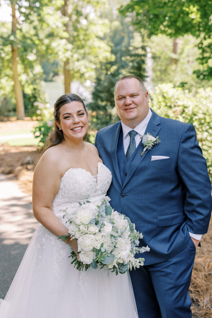 portrait of the bride and groom