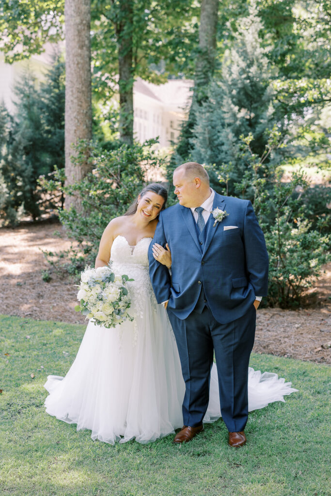 portrait of the bride and groom