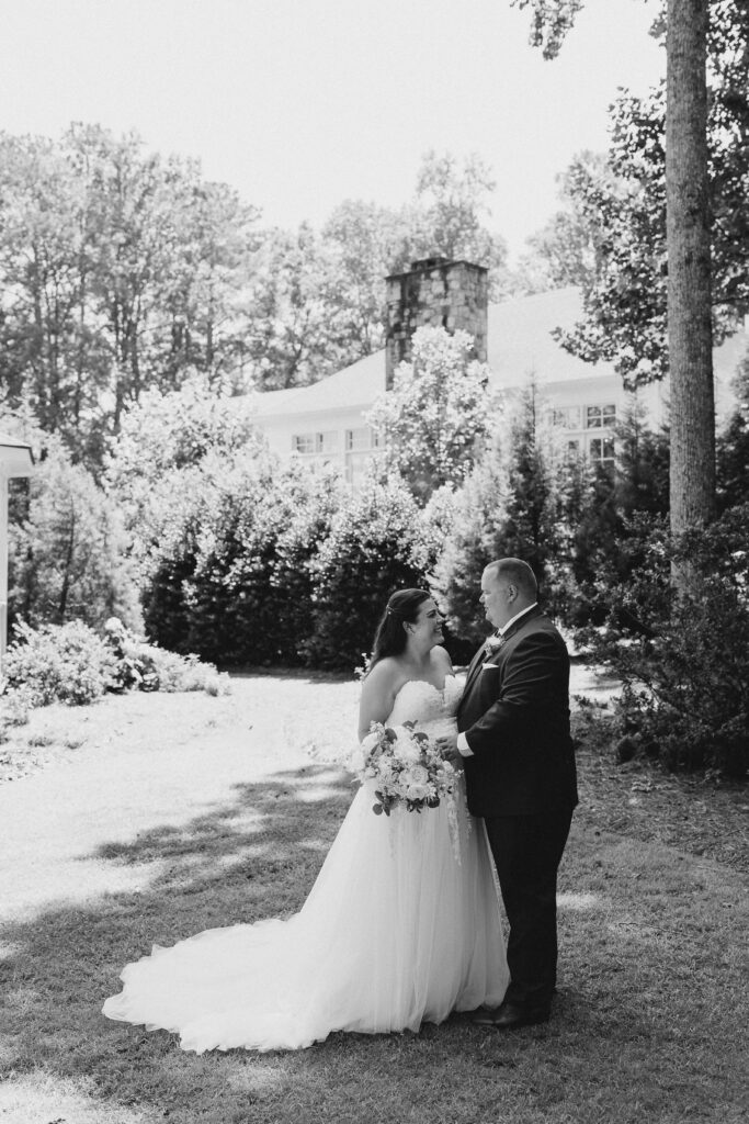 portrait of the bride and groom