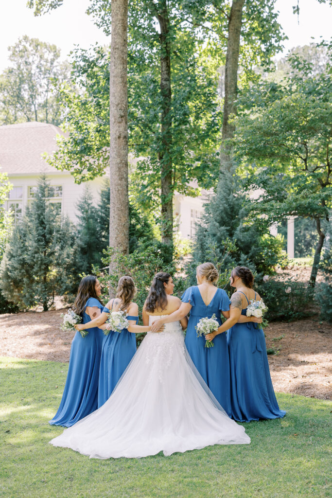 bride and her bridesmaids