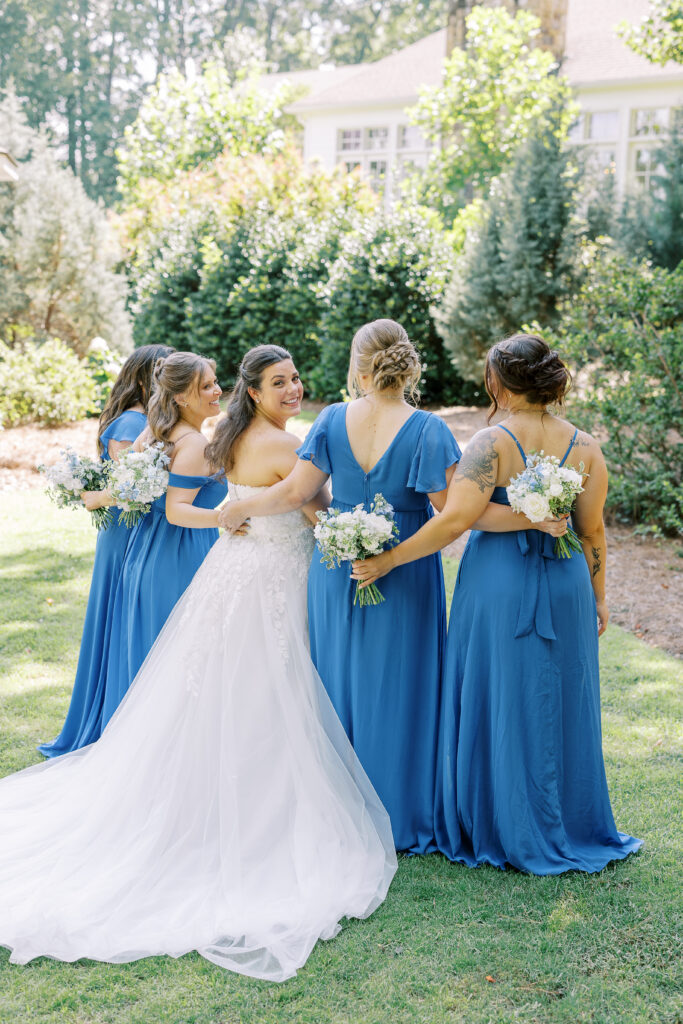 bride and her bridesmaids