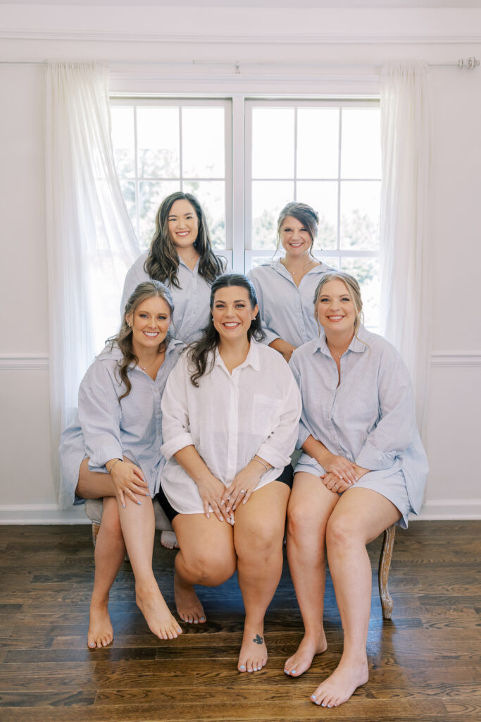 bride and her bridesmaids