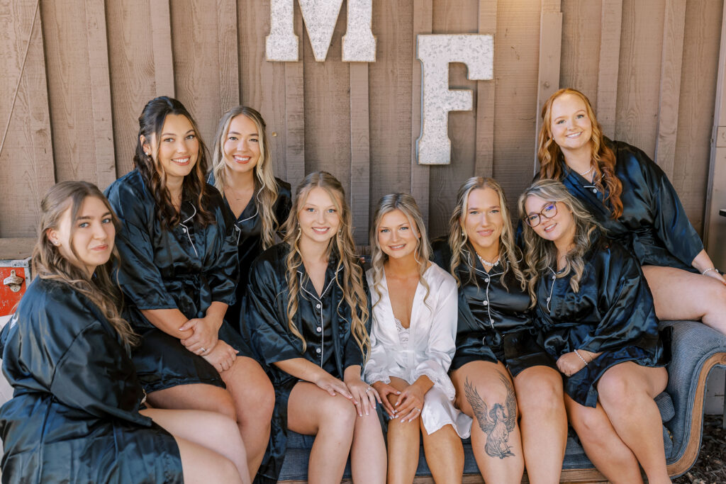 bride and her bridesmaids