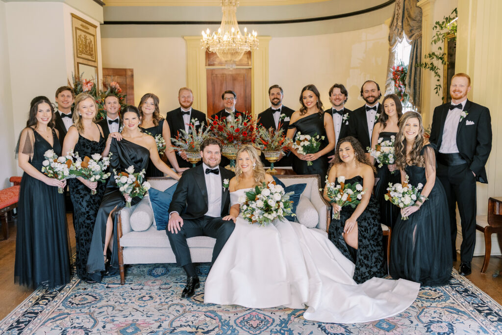 bridal party at the taylor grady hosue