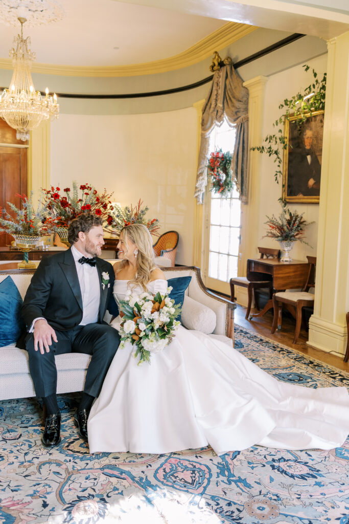 taylor grady house wedding at christmas time