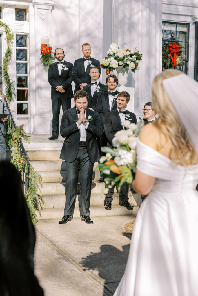 taylor grady house wedding at christmas time