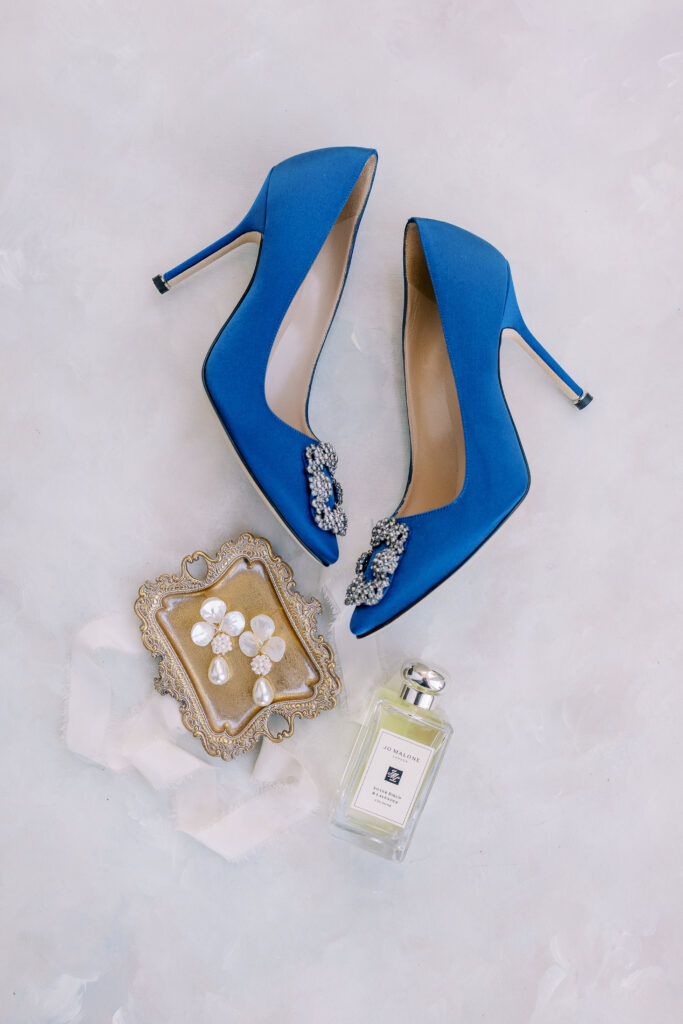 wedding detail flat lay