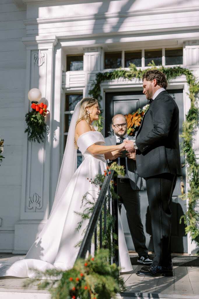 taylor grady house wedding at christmas time