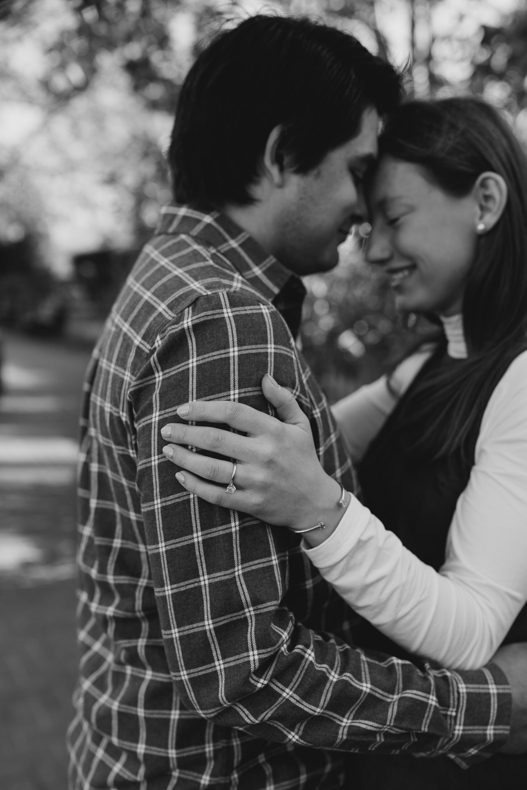 a late fall engagement session in November in Madison, Georgia