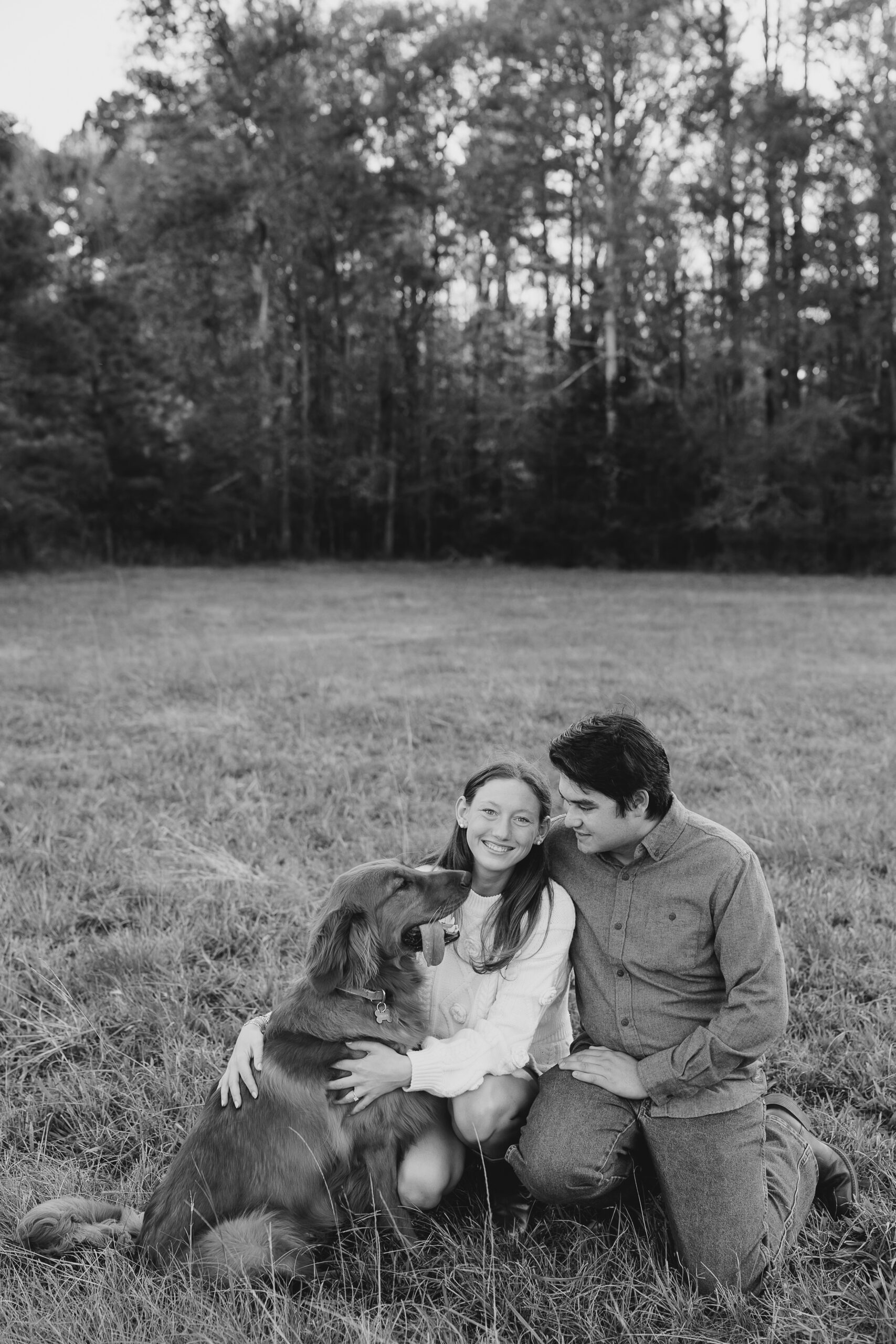 a late fall engagement session in November in Madison, Georgia