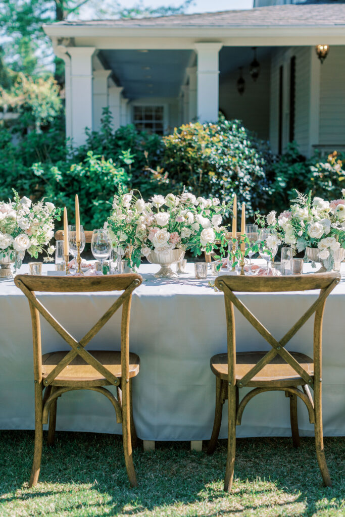 a stylized luxury garden wedding editorial photography session at the garden outside athens, georgia formerly known as the thompson house and garden by sarah folsom photography, alexis lunsford photography, and oakwood lace and co