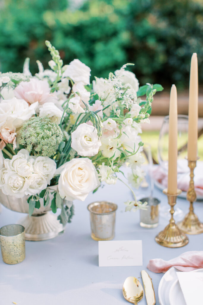 a stylized luxury garden wedding editorial photography session at the garden outside athens, georgia formerly known as the thompson house and garden by sarah folsom photography, alexis lunsford photography, and oakwood lace and co