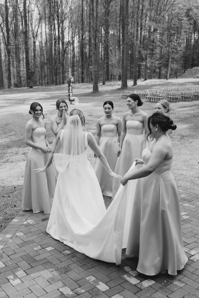 bride and her bridesmaids