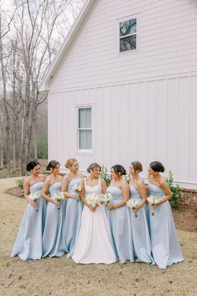 bride and bridesmaids