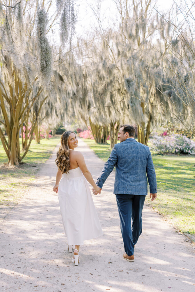 An engagement session of a couple in Charleston, SC