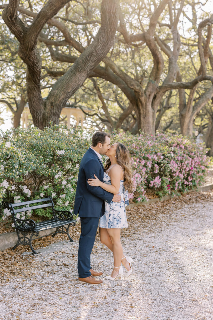 An engagement session of a couple in Charleston, SC