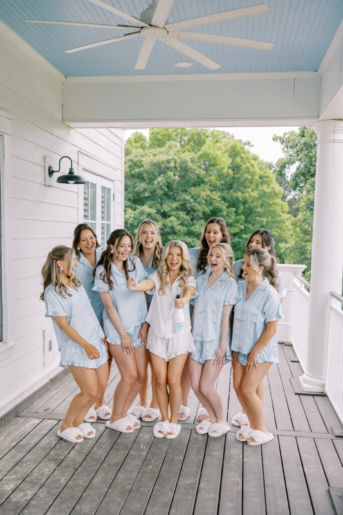 bride and her bridesmaids