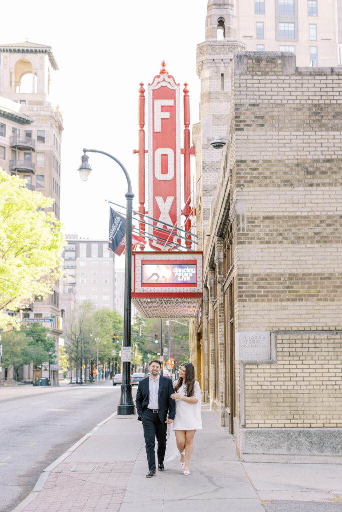 Engagement Session in the Fox District of Midtown Atlanta