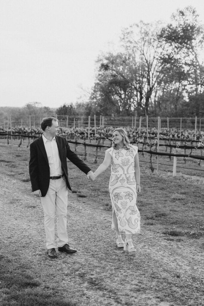 a couple's engagement session in dahlonega, georgia at the montaluce winery