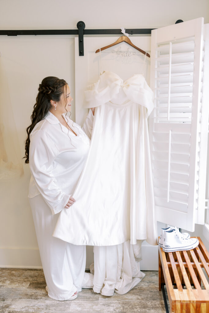 bride and her wedding dress