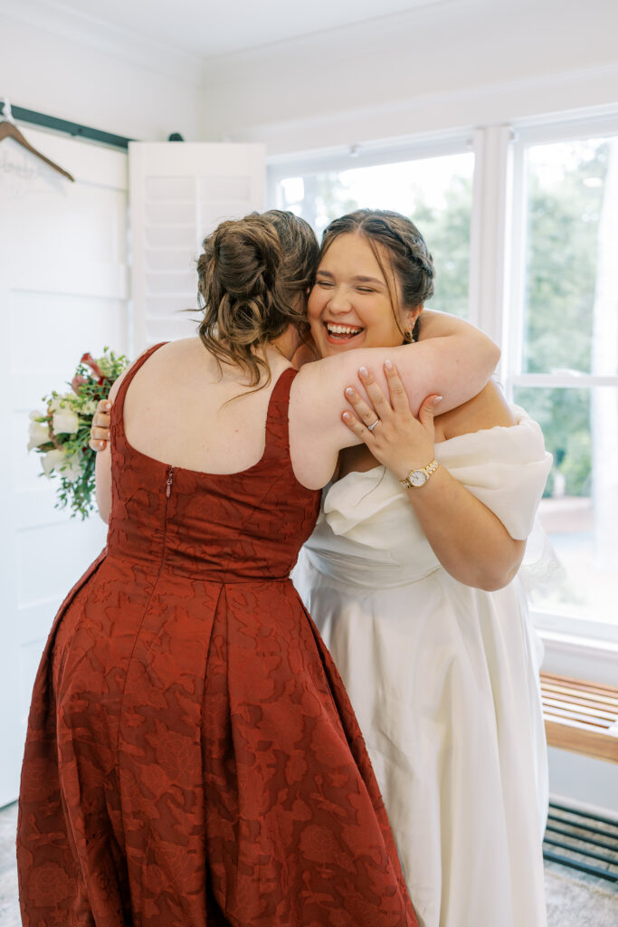 bride and her bridesmaid