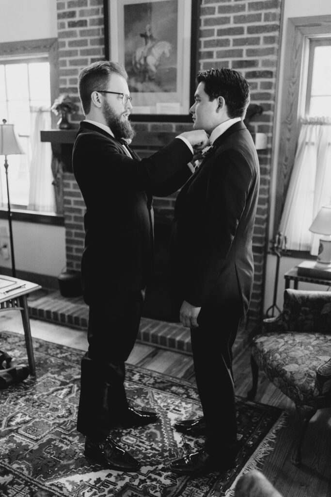groom getting ready