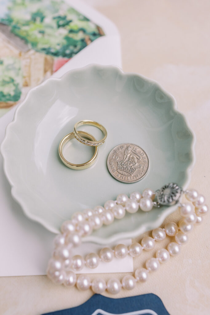 wedding detail flat lay