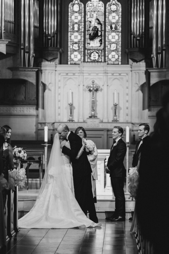wedding ceremony at Emmanuel Episcopal