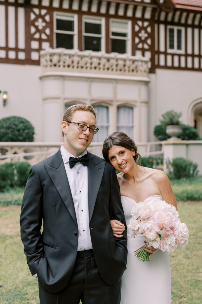 a bride and groom at callanwolde fine arts center