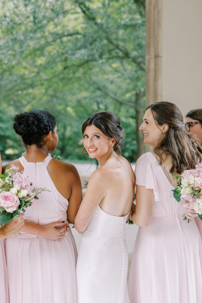 bride and her bridesmaids