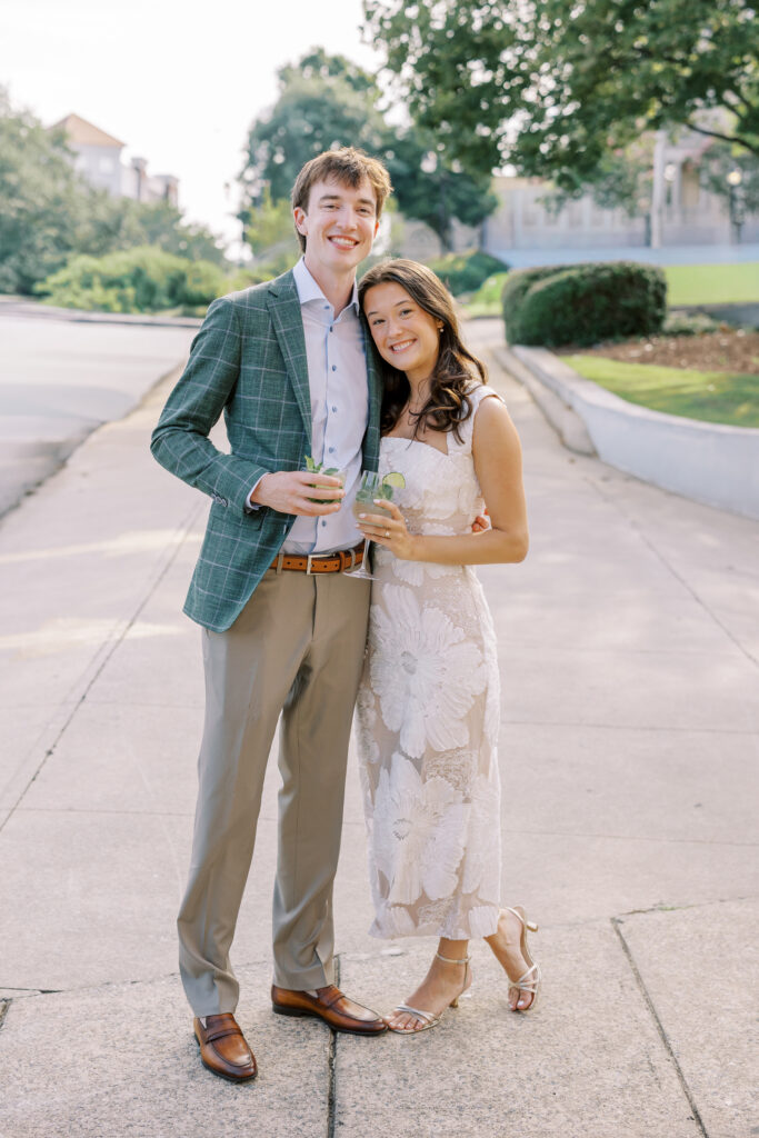 a bride and groom golden hour portrait session during their rehearsal dinner at the georgian hall