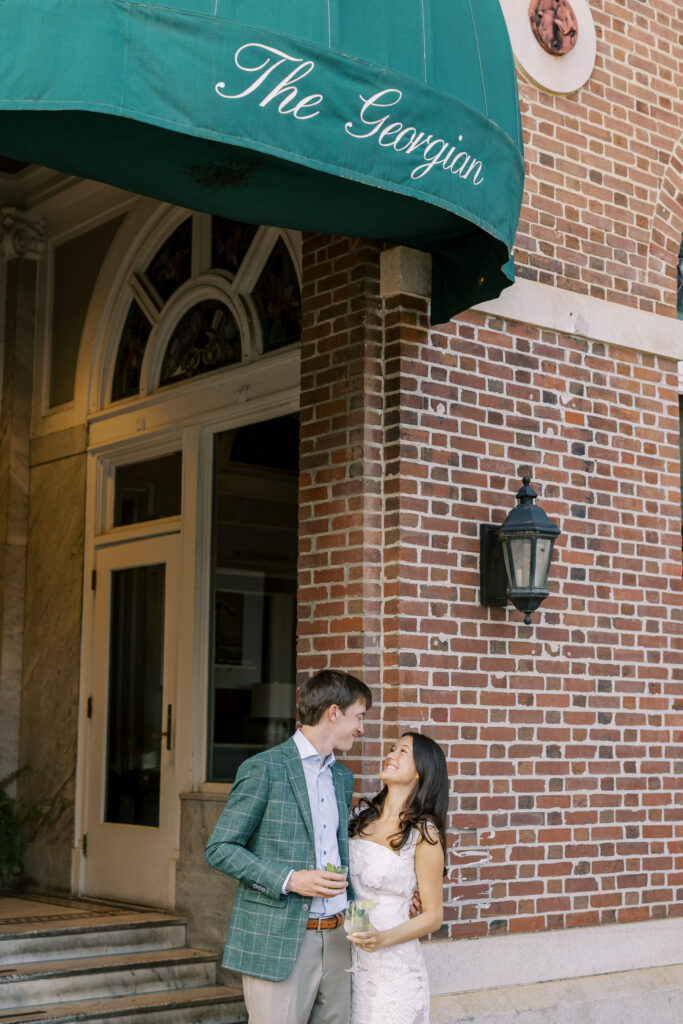 a wedding rehearsal dinner and welcome party at the georgian hall in athens georgia