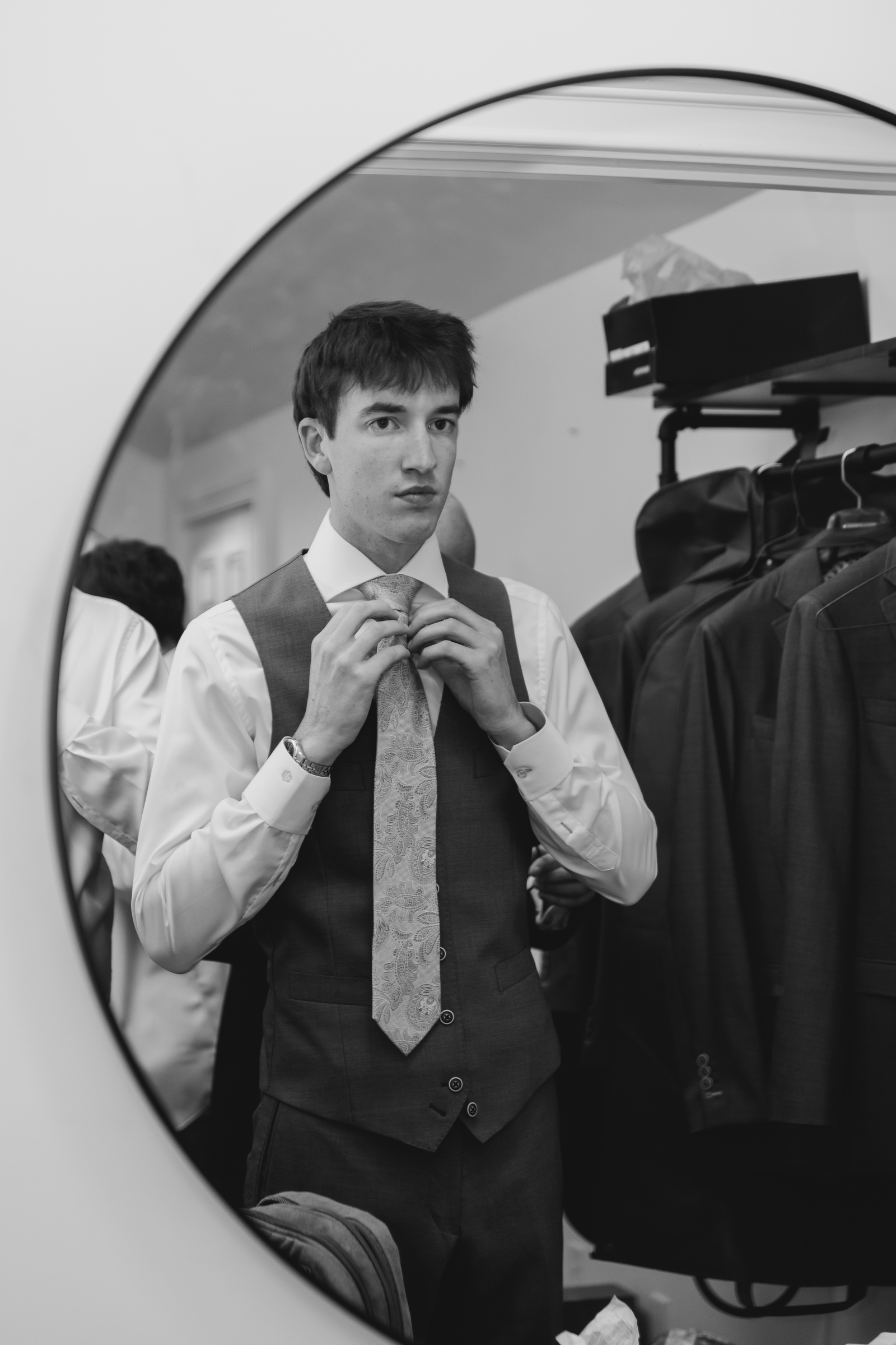 groom getting ready