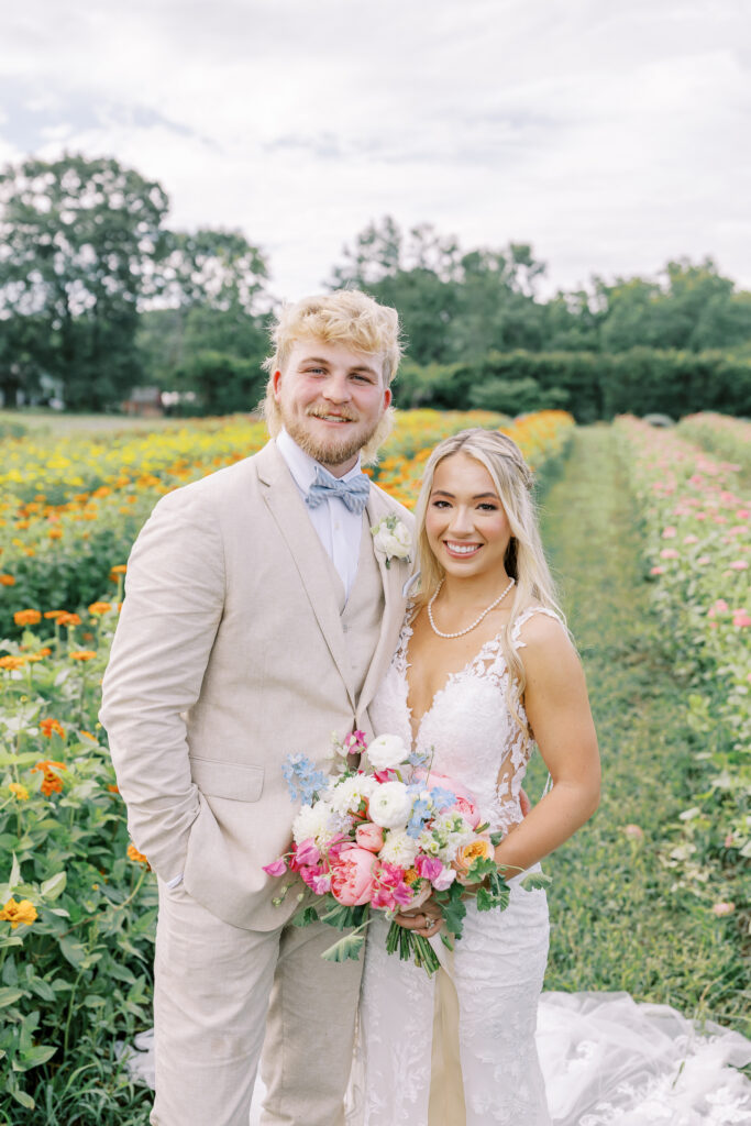 a wedding at the wild daisy farm in molena, ga