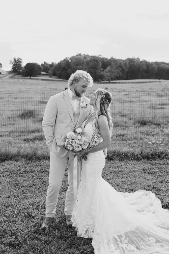 a wedding reception at the wild daisy farm in molena, ga
