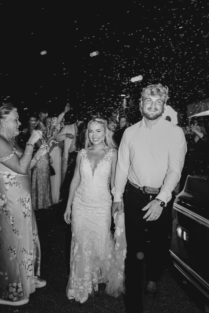 a wedding reception at the wild daisy farm in molena, ga